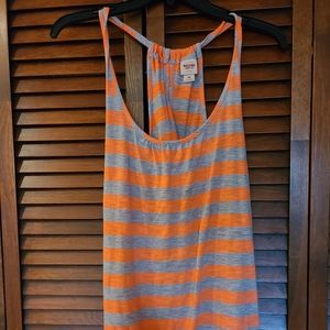 Mossimo orange/gray medium keyhole tank top